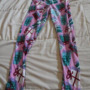 Girls Dream Pink with Presents Leggings Size Tween